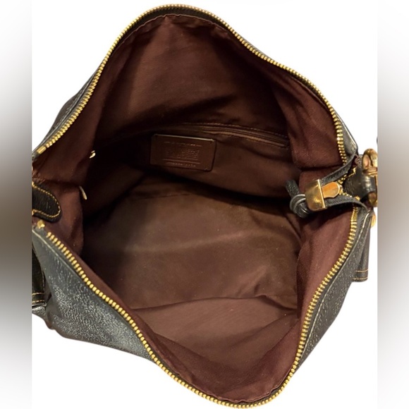 Coach Pennie Black Leather Shoulder Bag - Picture 6 of 10